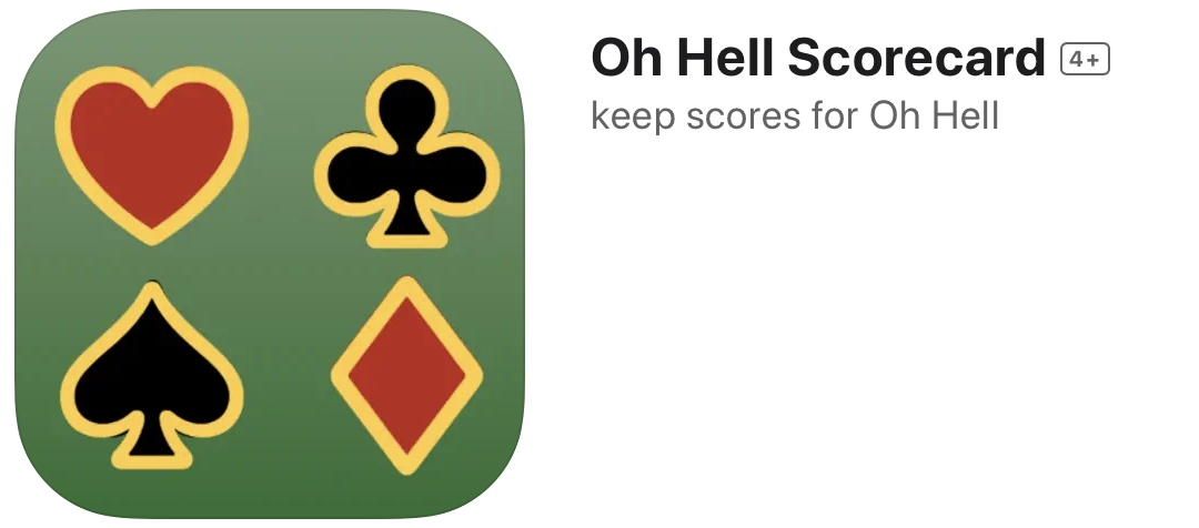 Oh Hell Scorebook